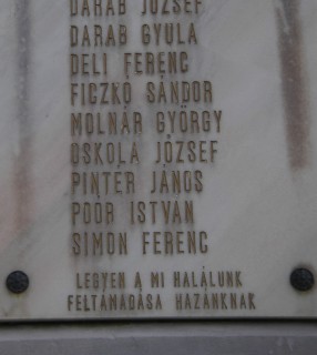 Az I. Vh. További katonai áldozatai